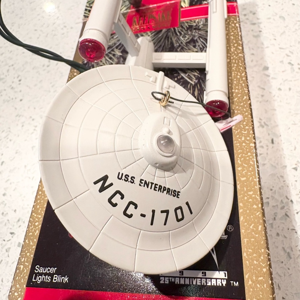 Star Trek Starship USS Enterprise Ornament Vintage Original